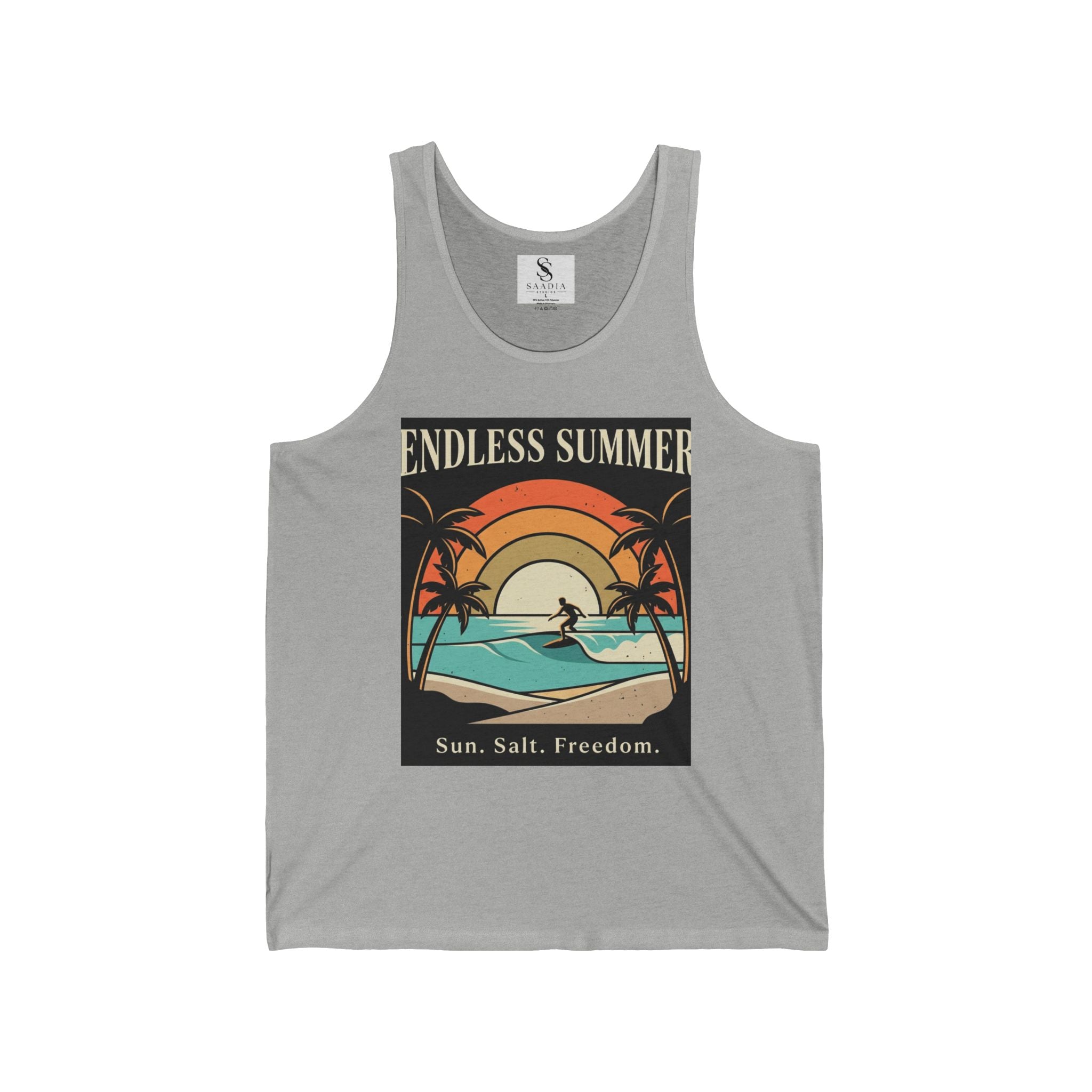 Endless Summer Tank Top — "Chase the Sun" Vintage Surf Graphic