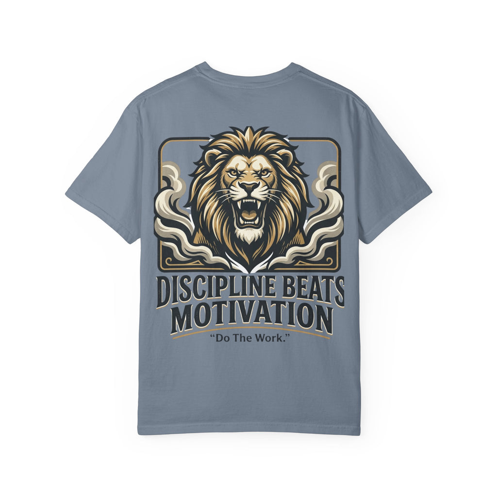 Discipline Beats Motivation Lion T-Shirt