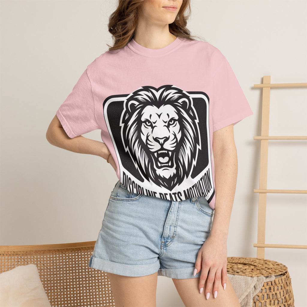 Discipline Beats Motivation Lion T-Shirt