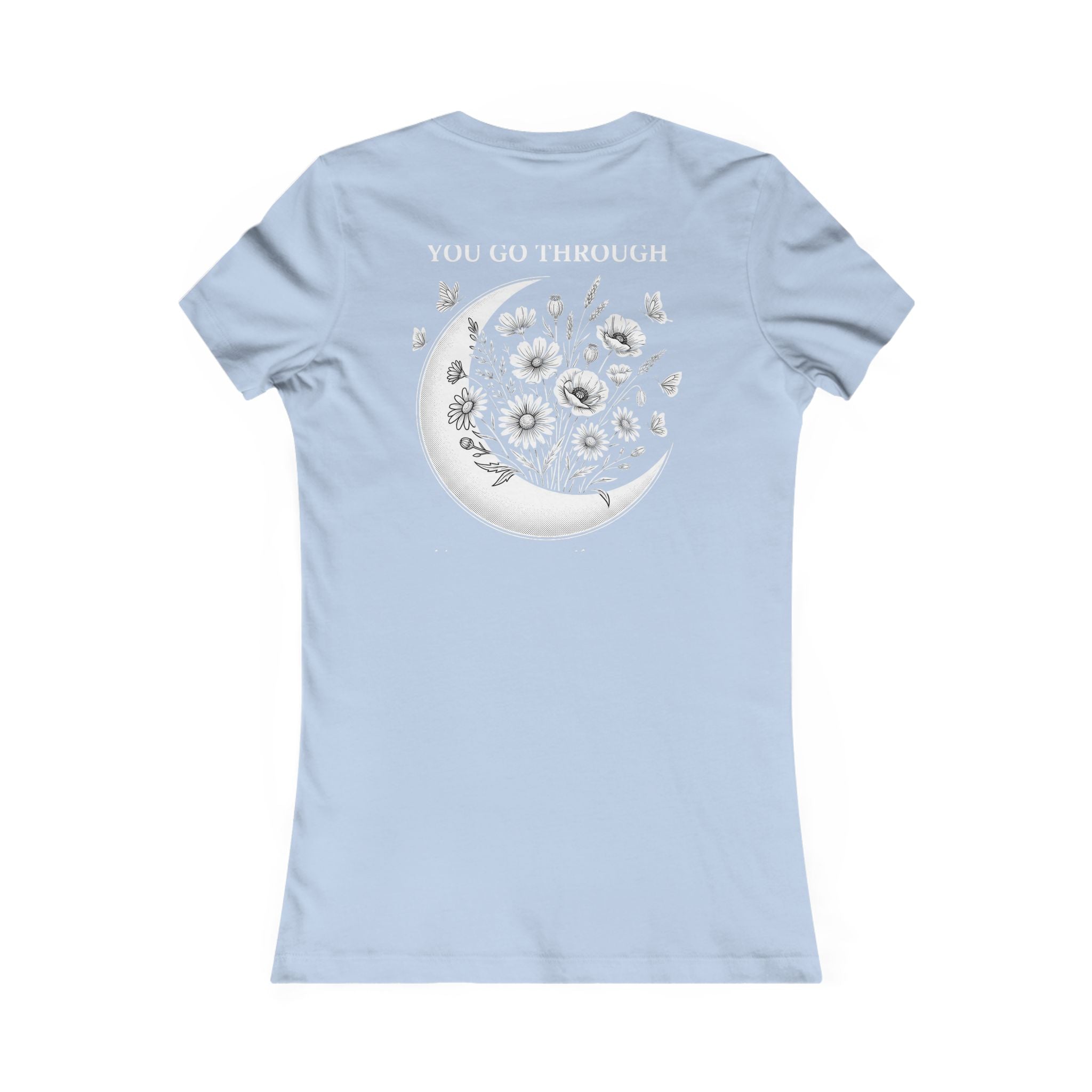 Women's Tee — Floral Moon Graphic Short Sleeve Shirt