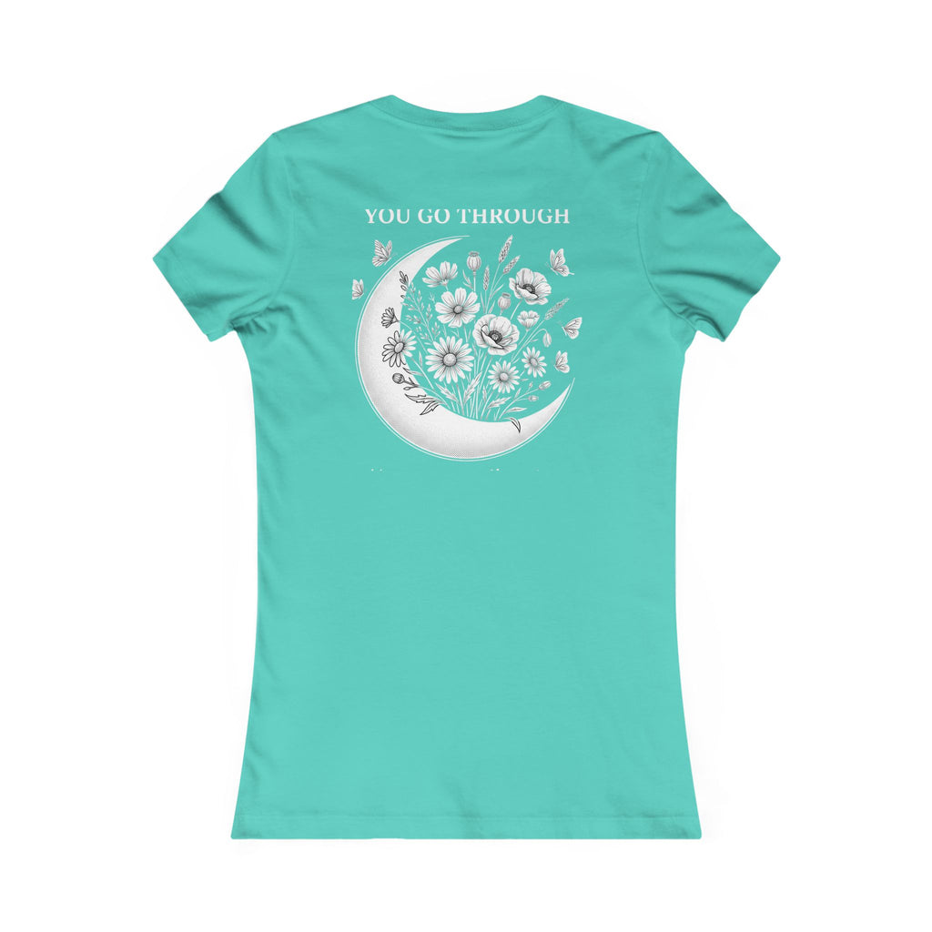 Women's Tee — Floral Moon Graphic Short Sleeve Shirt