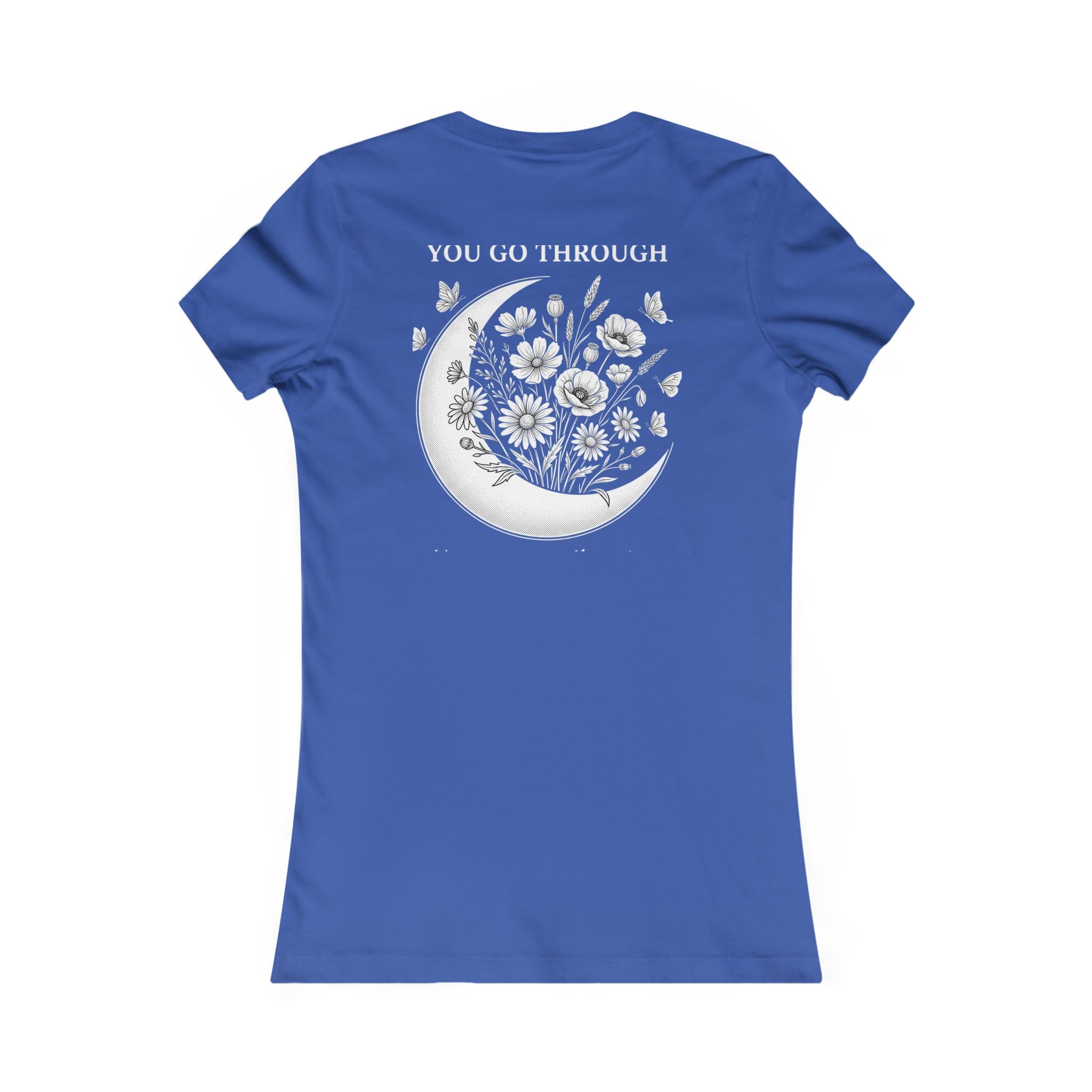 Women's Tee — Floral Moon Graphic Short Sleeve Shirt