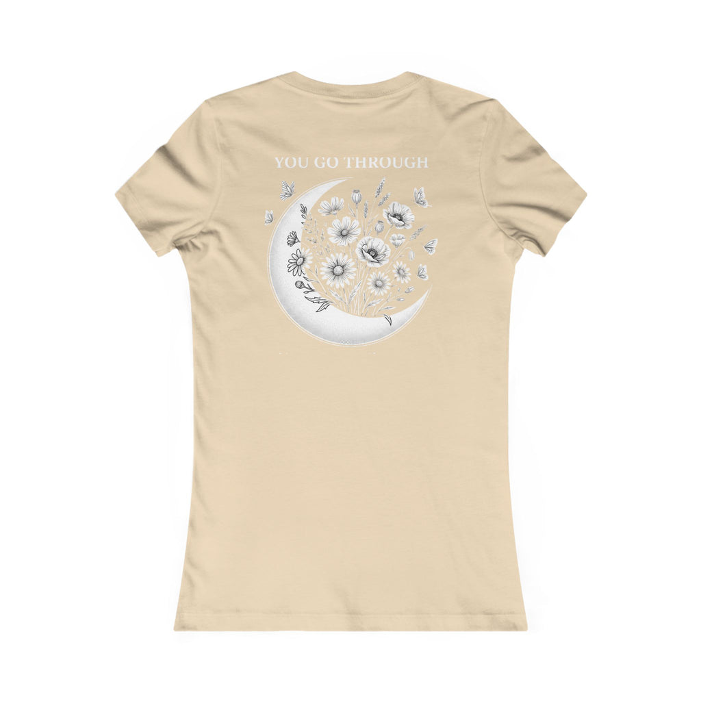 Women's Tee — Floral Moon Graphic Short Sleeve Shirt