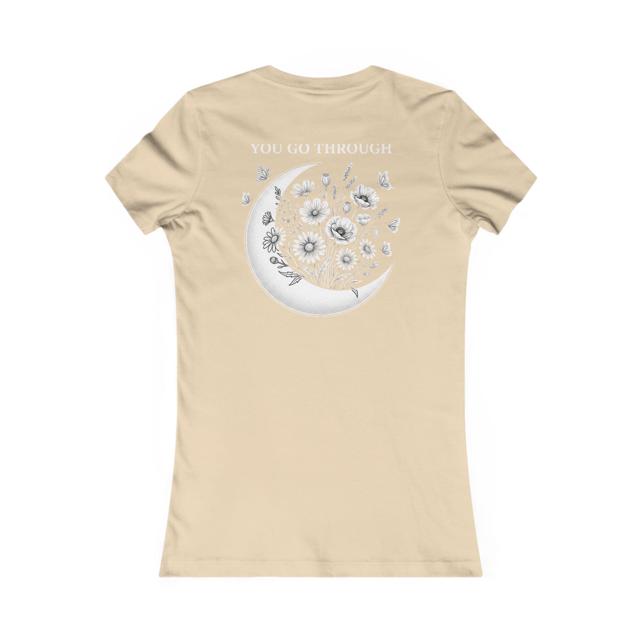 Women's Tee — Floral Moon Graphic Short Sleeve Shirt