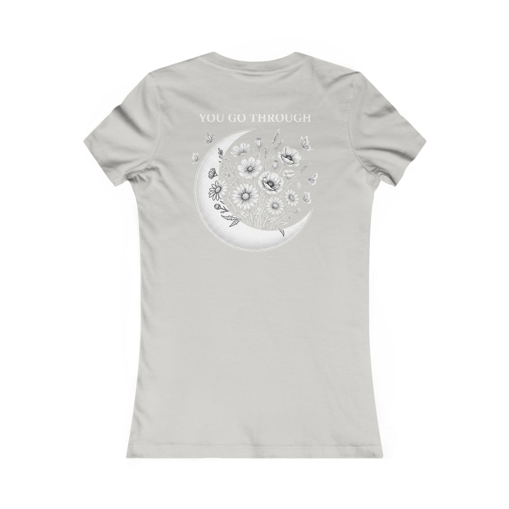 Women's Tee — Floral Moon Graphic Short Sleeve Shirt