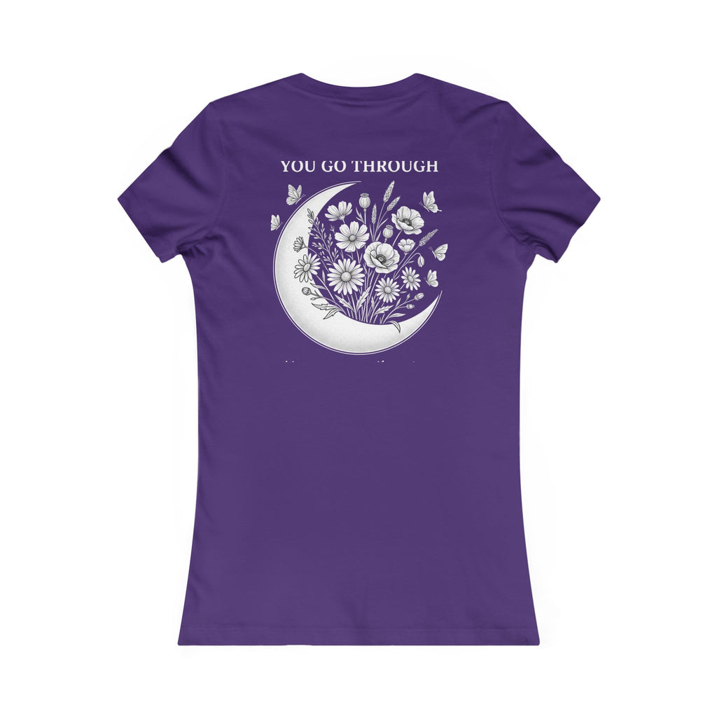 Women's Tee — Floral Moon Graphic Short Sleeve Shirt