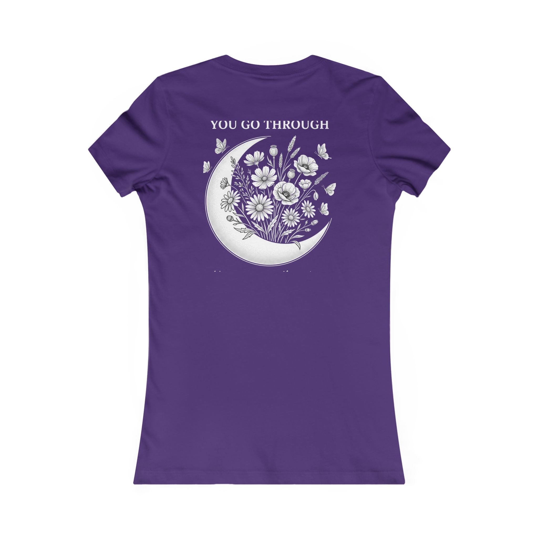Women's Tee — Floral Moon Graphic Short Sleeve Shirt