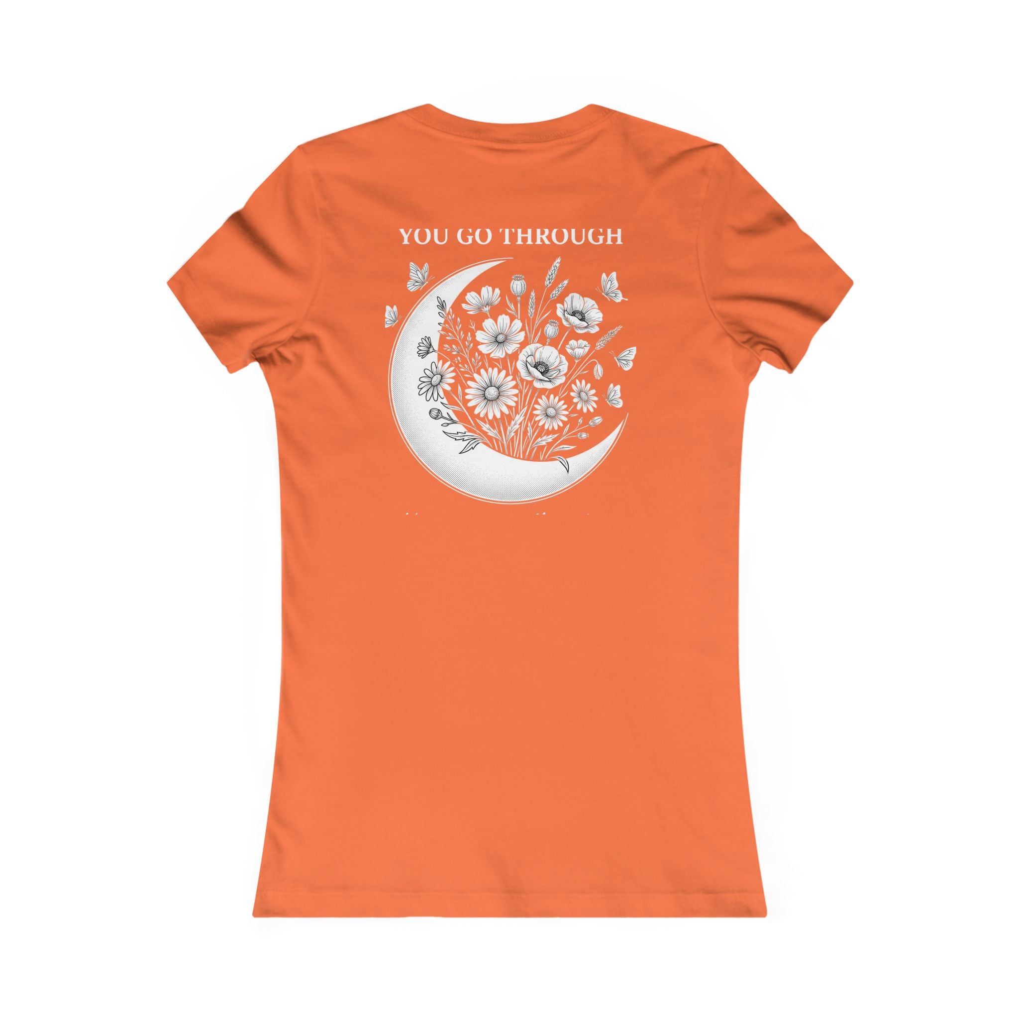 Women's Tee — Floral Moon Graphic Short Sleeve Shirt