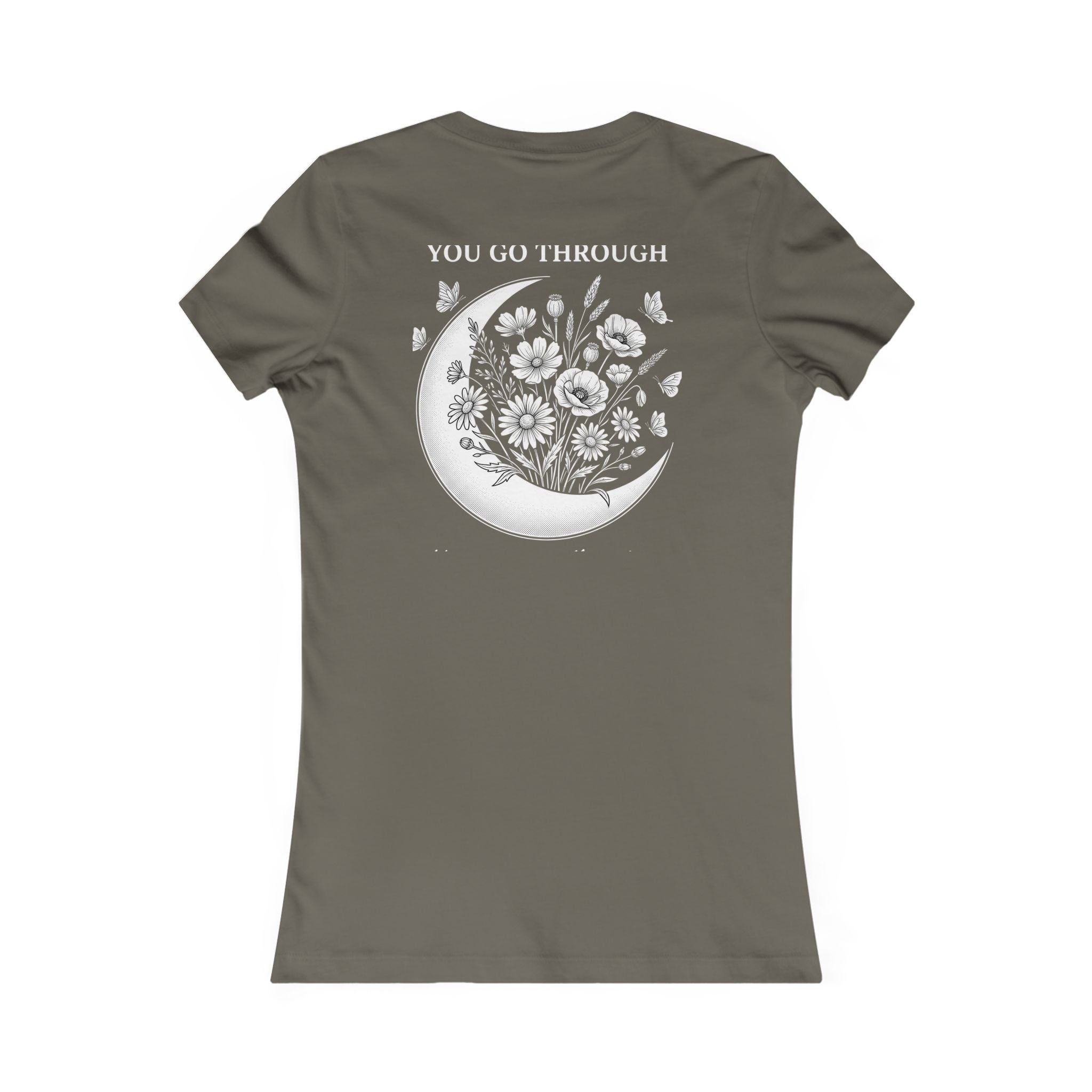 Women's Tee — Floral Moon Graphic Short Sleeve Shirt