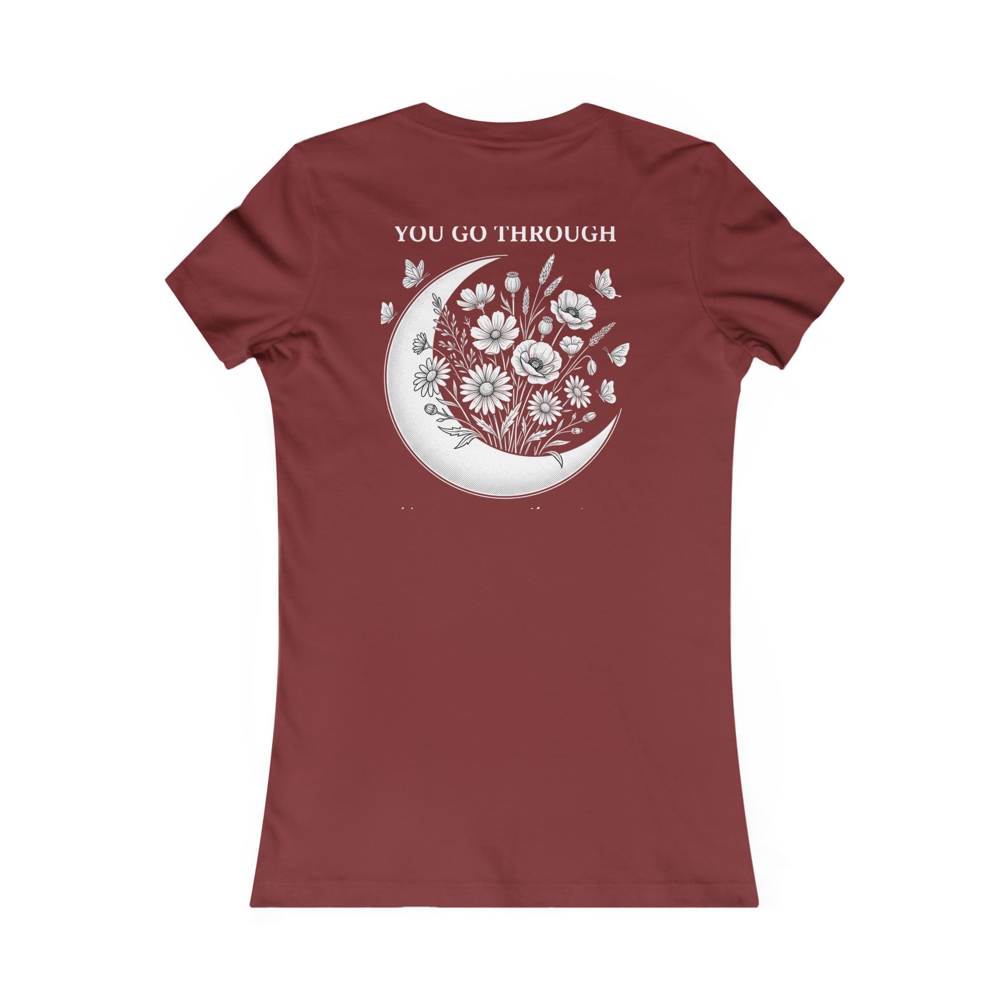 Women's Tee — Floral Moon Graphic Short Sleeve Shirt