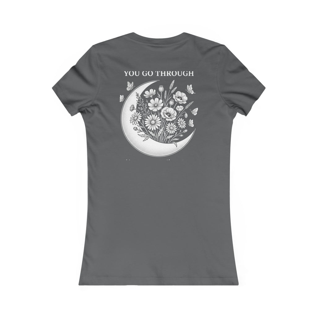 Women's Tee — Floral Moon Graphic Short Sleeve Shirt