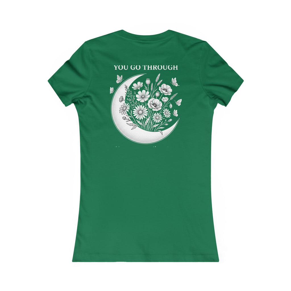 Women's Tee — Floral Moon Graphic Short Sleeve Shirt