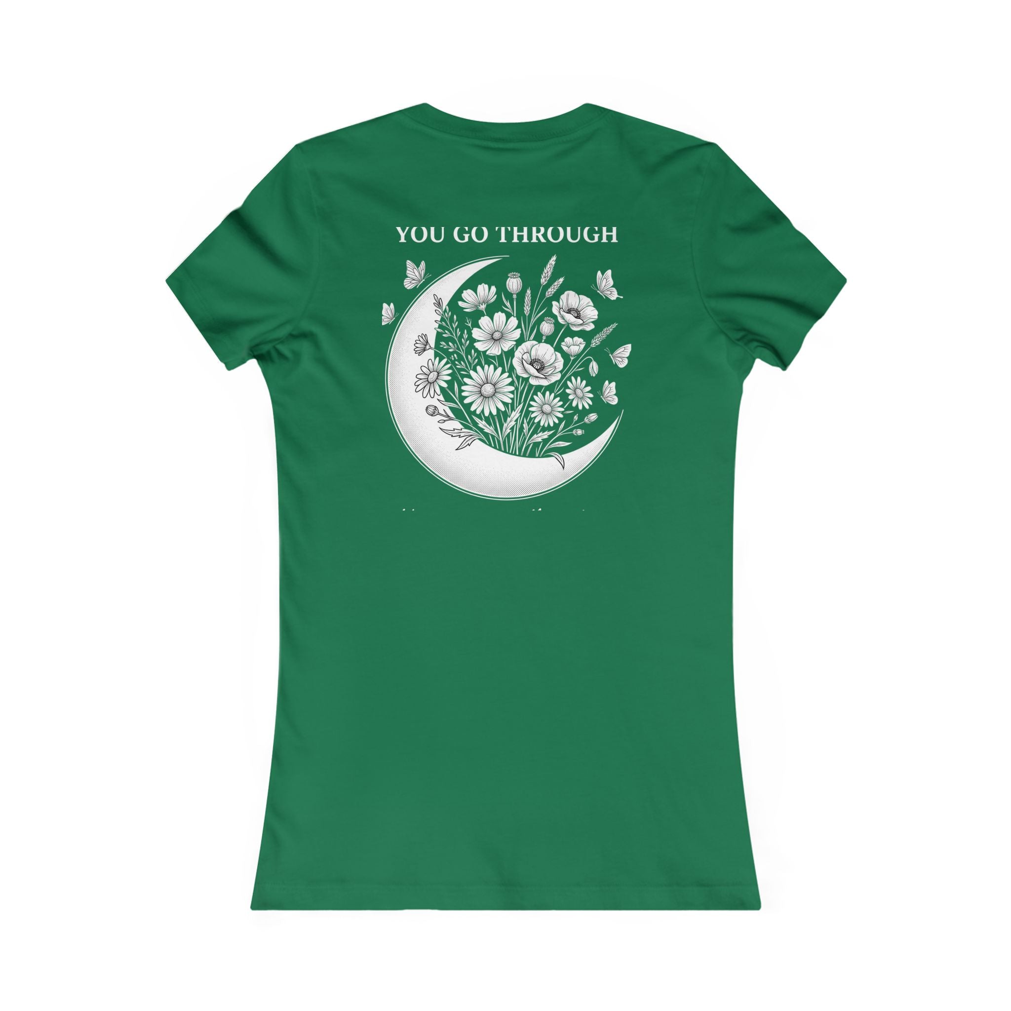Women's Tee — Floral Moon Graphic Short Sleeve Shirt