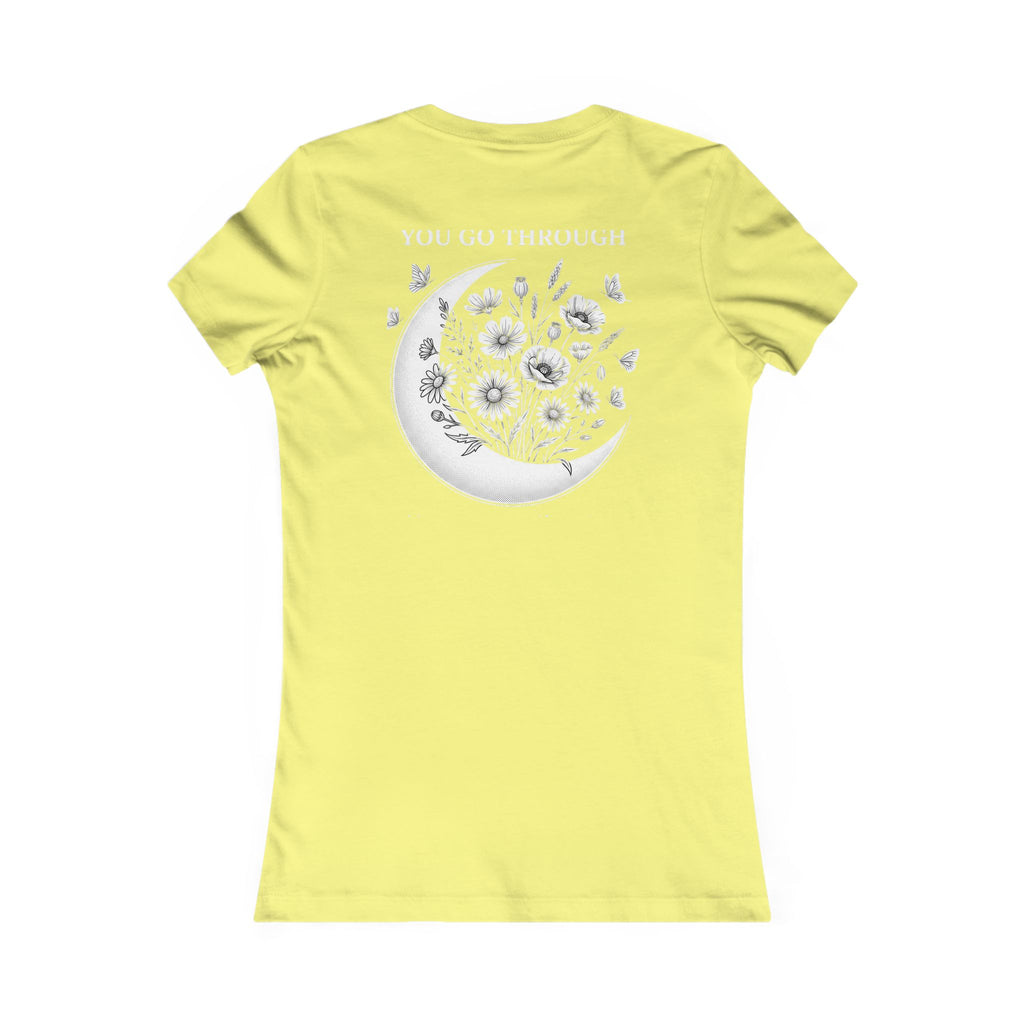 Women's Tee — Floral Moon Graphic Short Sleeve Shirt