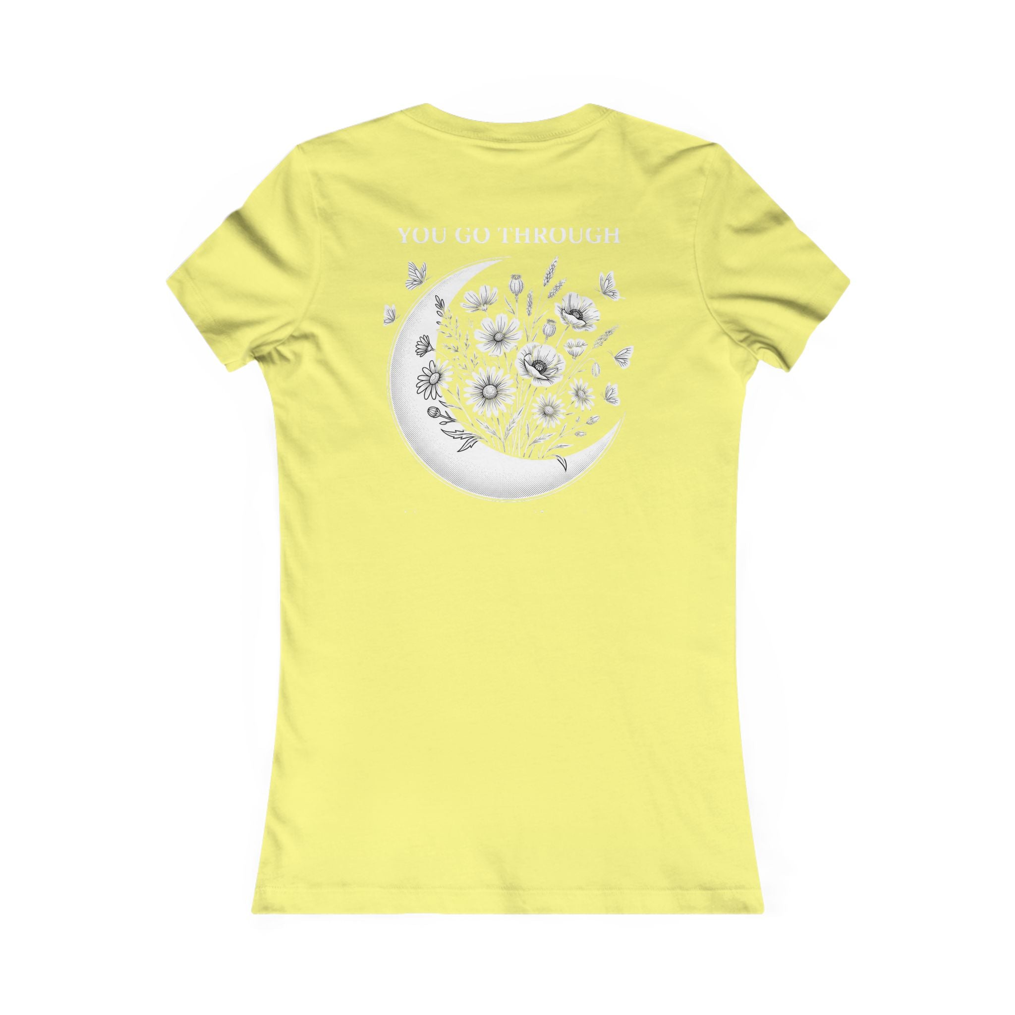 Women's Tee — Floral Moon Graphic Short Sleeve Shirt