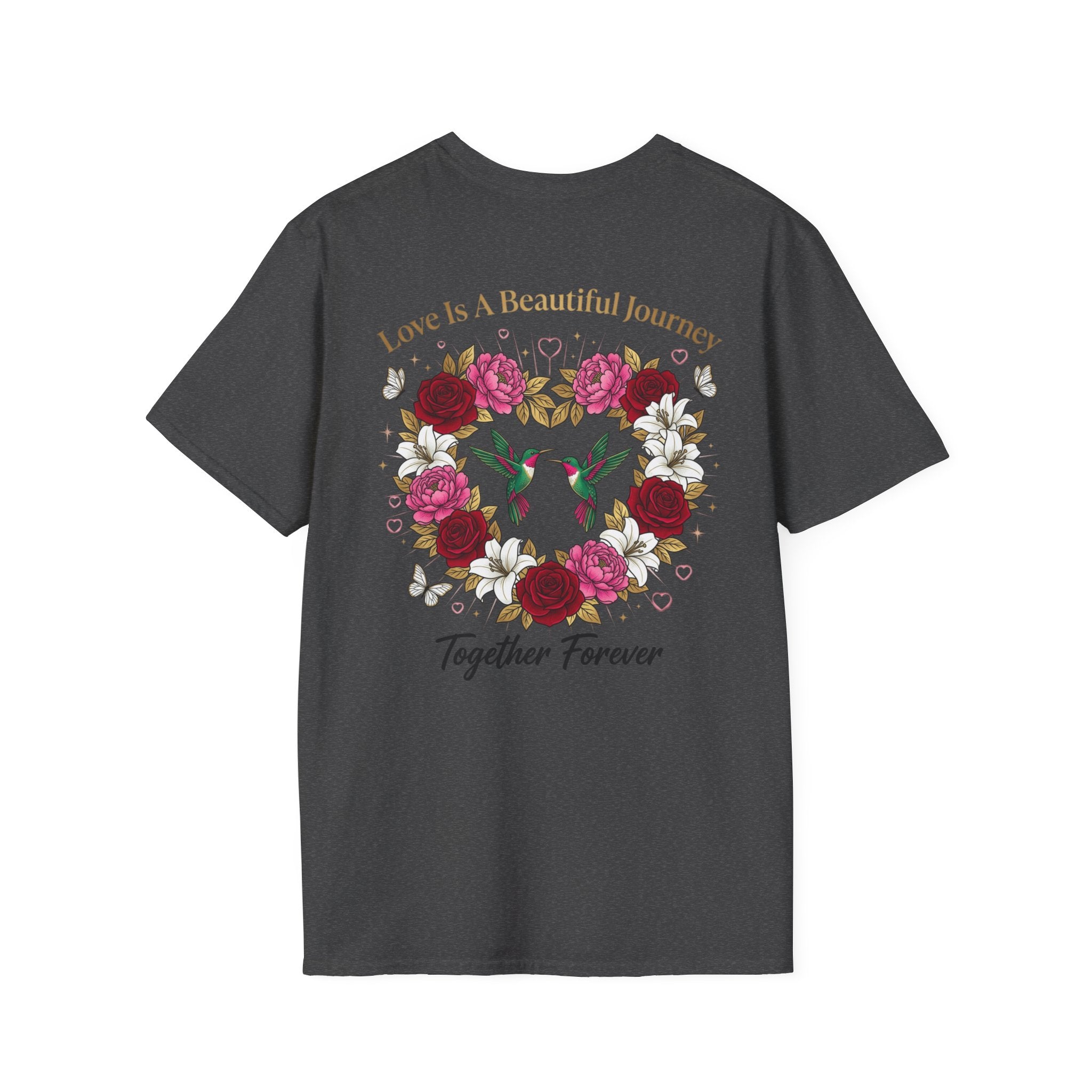 Heart Floral Graphic T-Shirt — "Made With Love" Chest Print