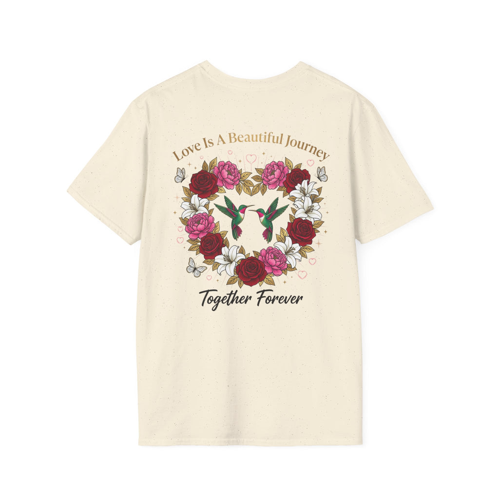 Heart Floral Graphic T-Shirt — "Made With Love" Chest Print