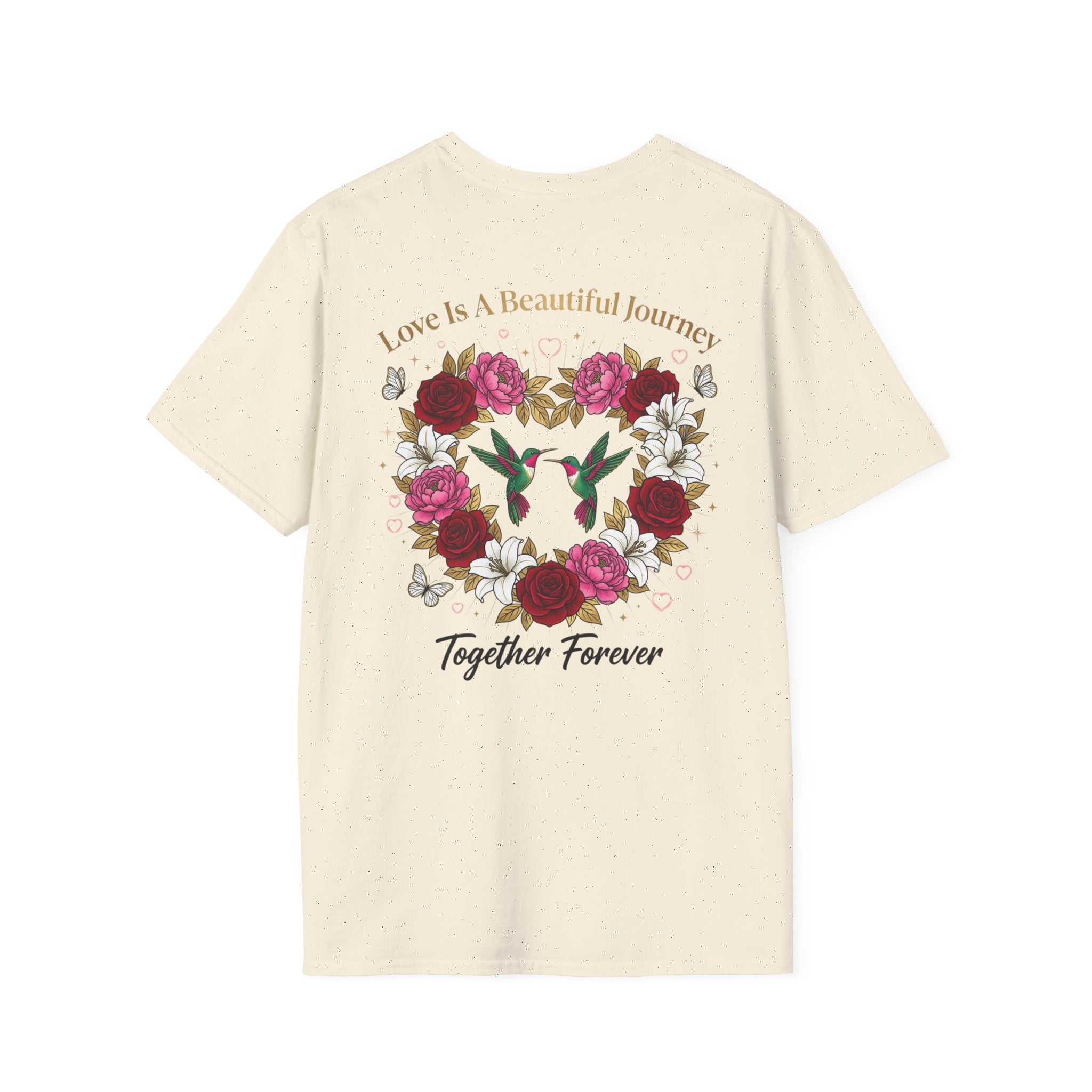 Heart Floral Graphic T-Shirt — "Made With Love" Chest Print