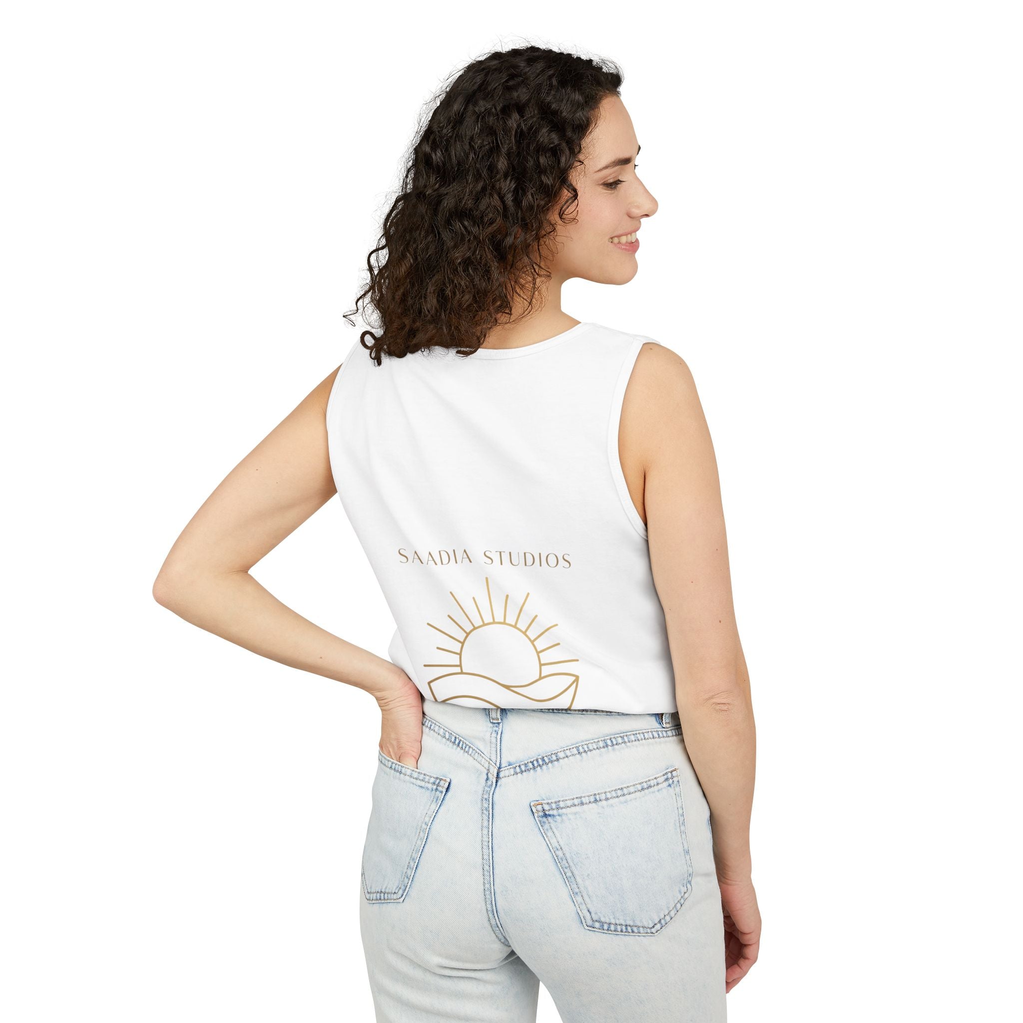 Summer State of Mind Tank Top – 'Good Vibes Only' Beach Graphic