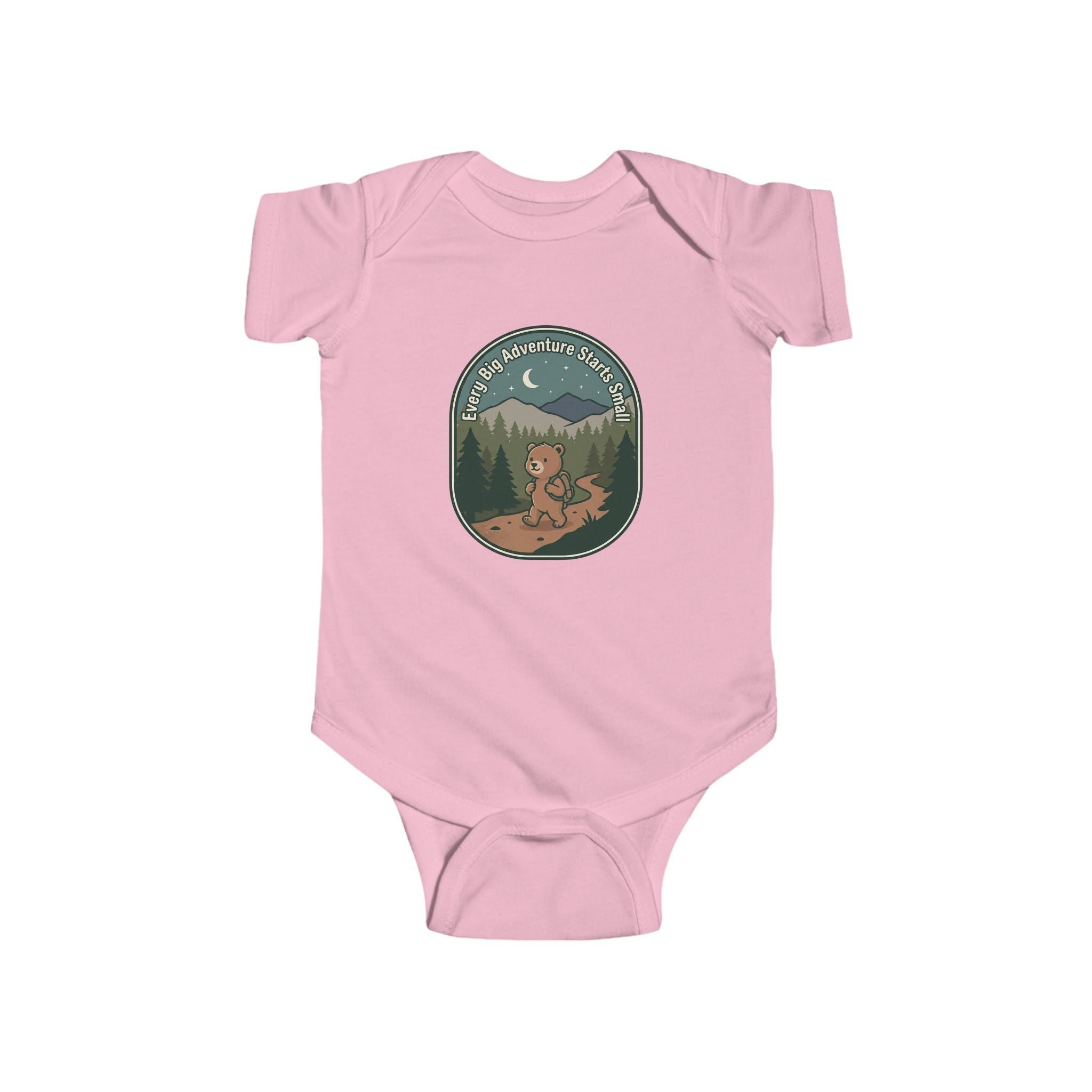 Bear Patch Baby Bodysuit — Cute Woodland Infant One-Piece