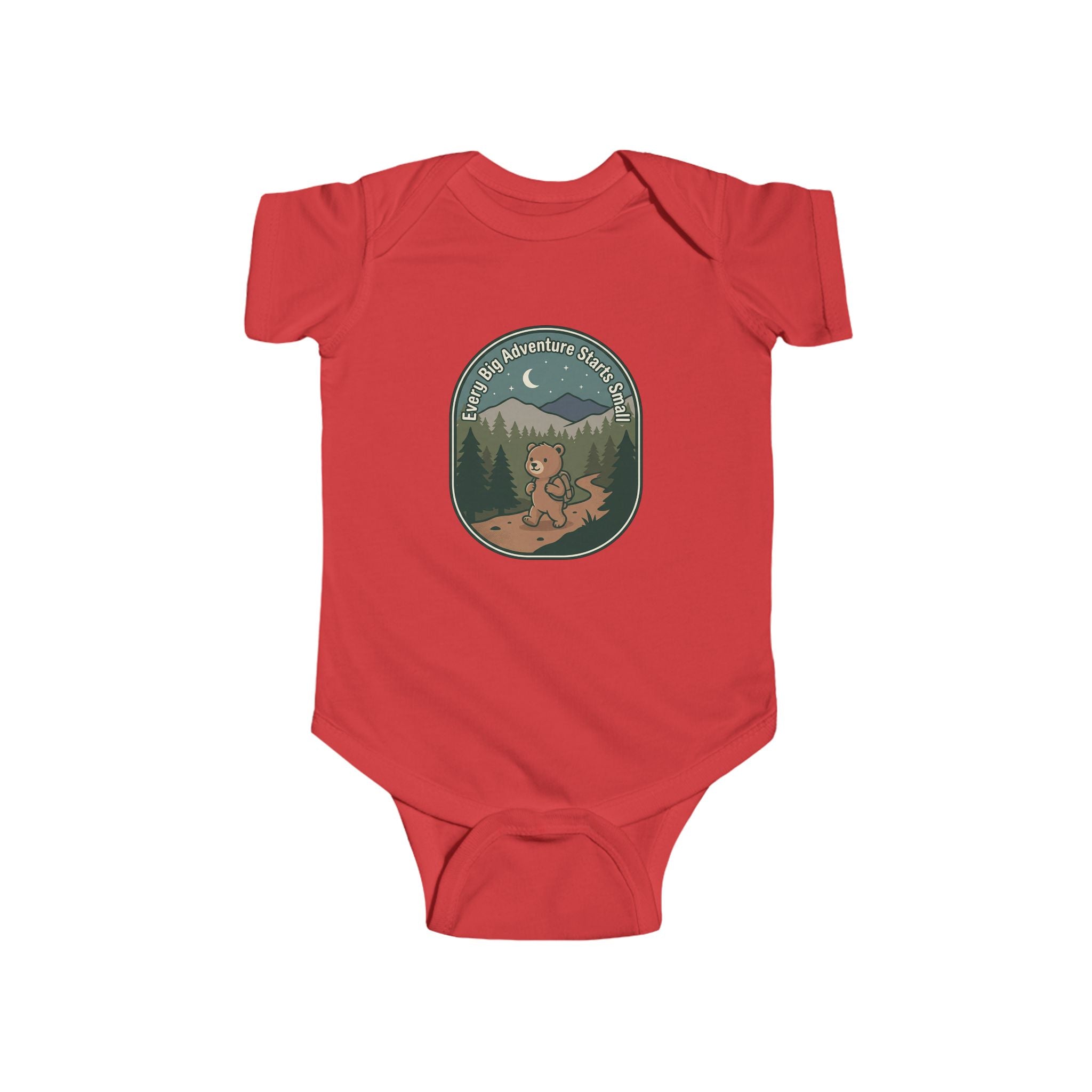 Bear Patch Baby Bodysuit — Cute Woodland Infant One-Piece