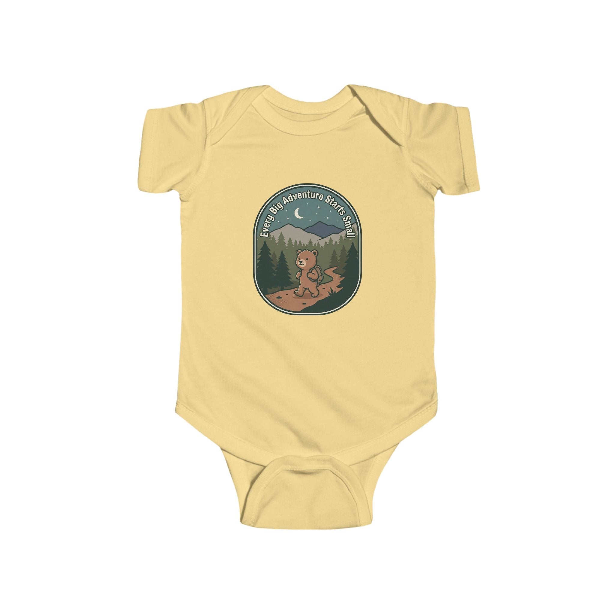 Bear Patch Baby Bodysuit — Cute Woodland Infant One-Piece