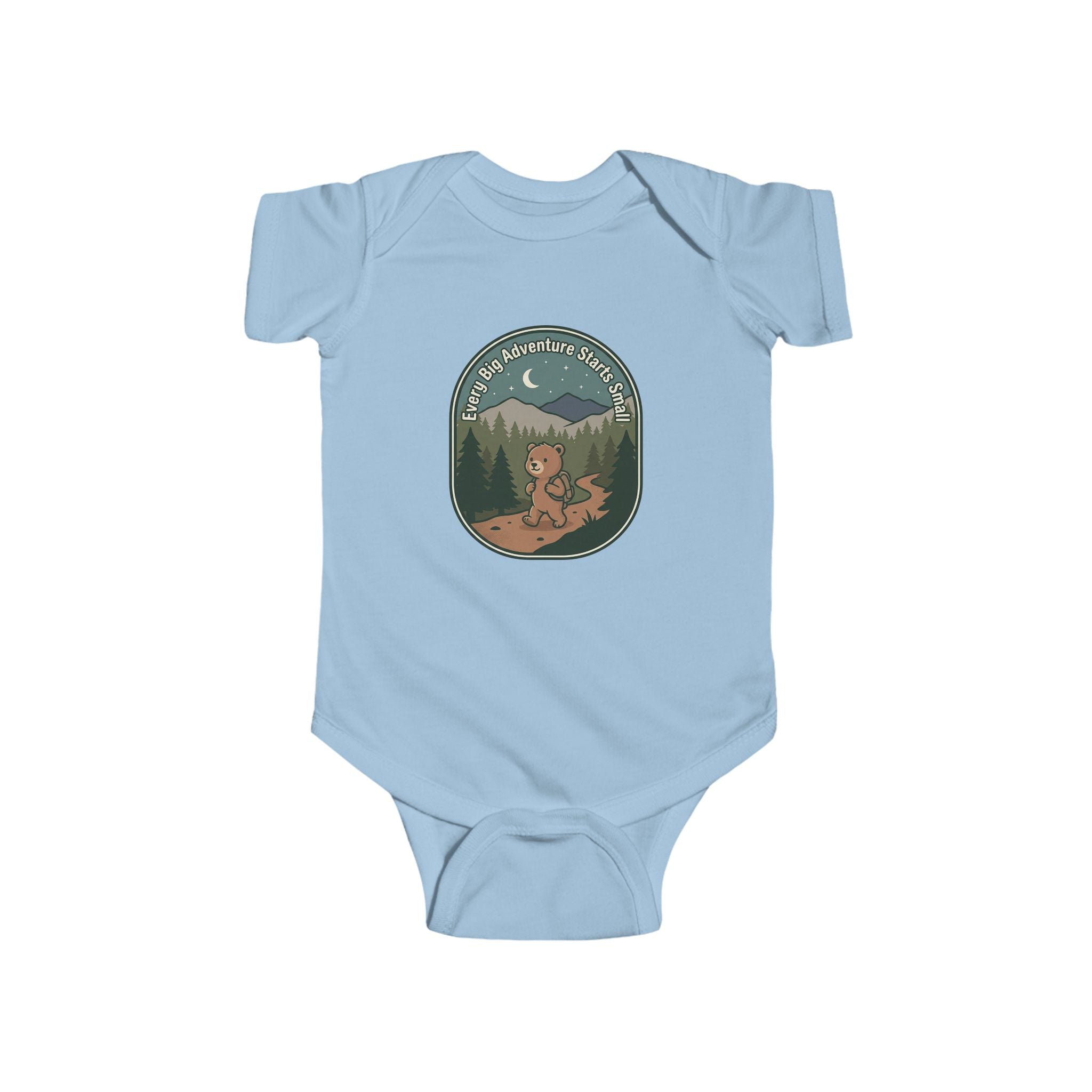 Bear Patch Baby Bodysuit — Cute Woodland Infant One-Piece