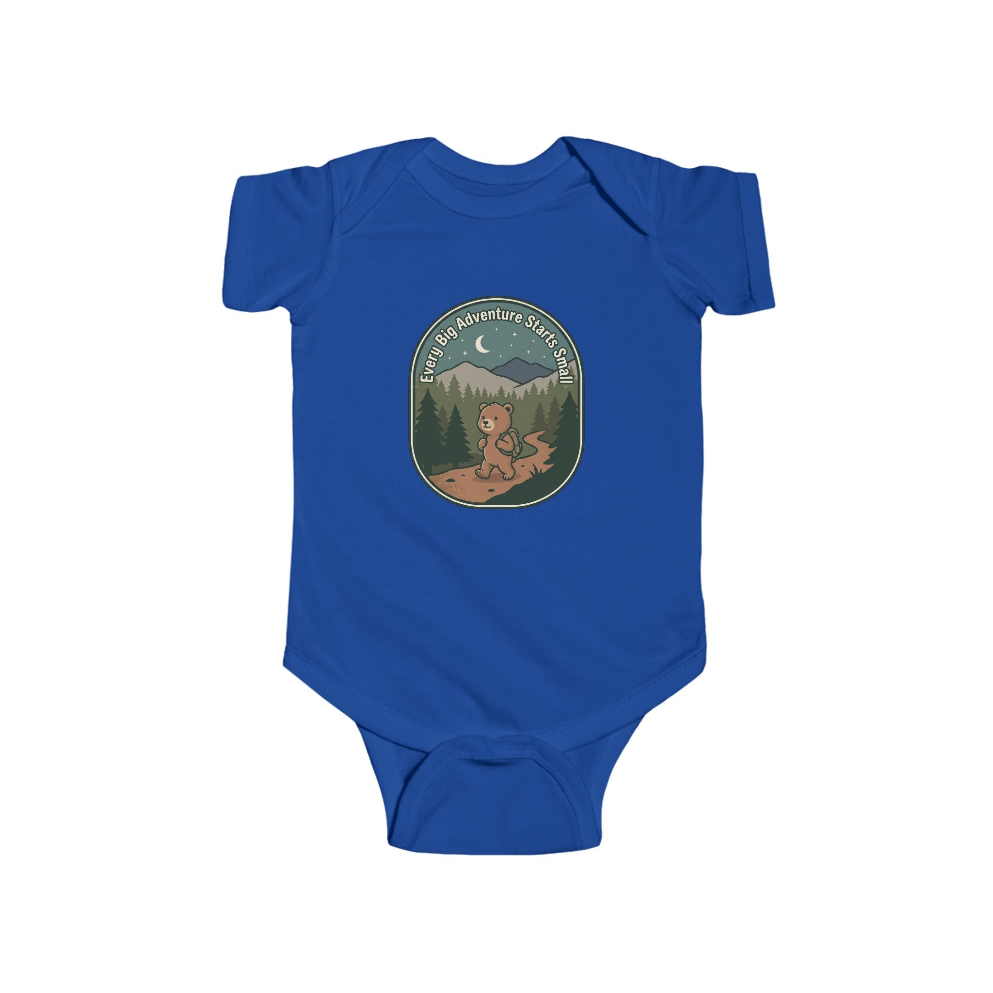 Bear Patch Baby Bodysuit — Cute Woodland Infant One-Piece