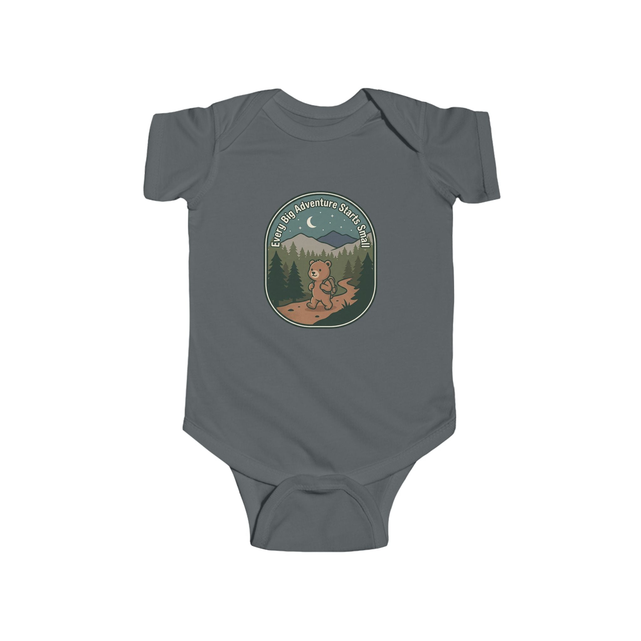 Bear Patch Baby Bodysuit — Cute Woodland Infant One-Piece