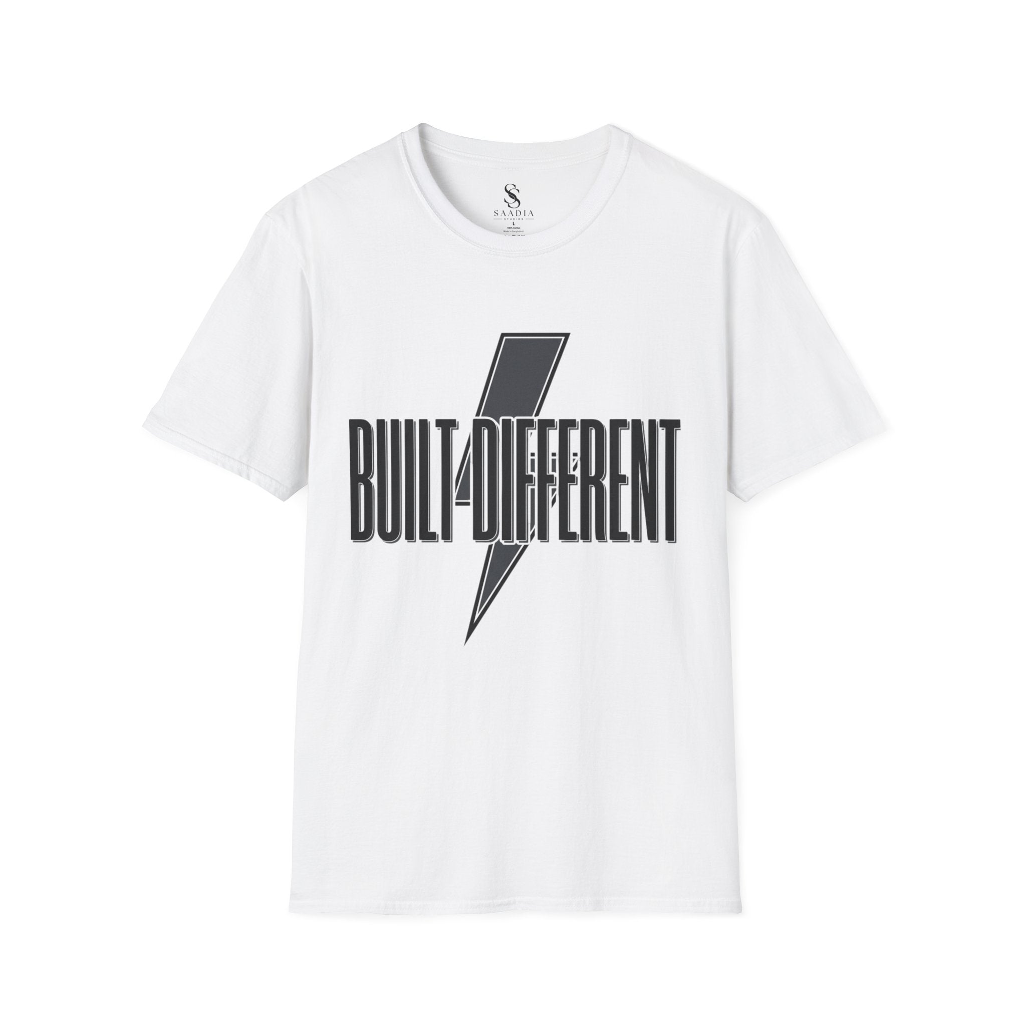 Built Different Lightning Bolt T‑Shirt — Inspirational Graphic Tee