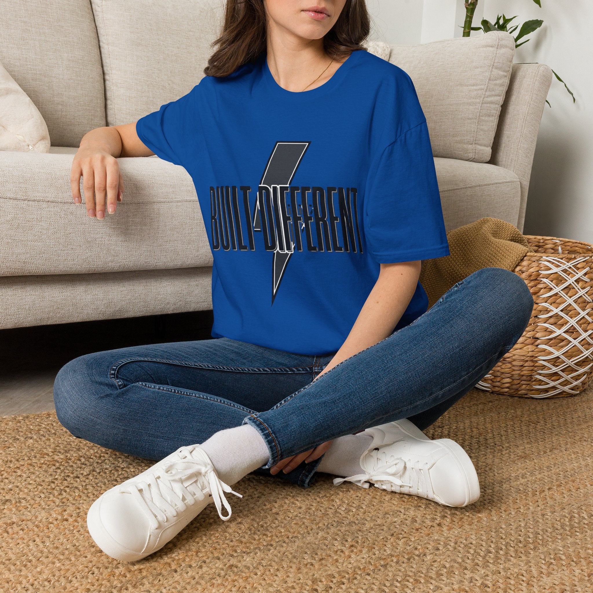 Built Different Lightning Bolt T‑Shirt — Inspirational Graphic Tee