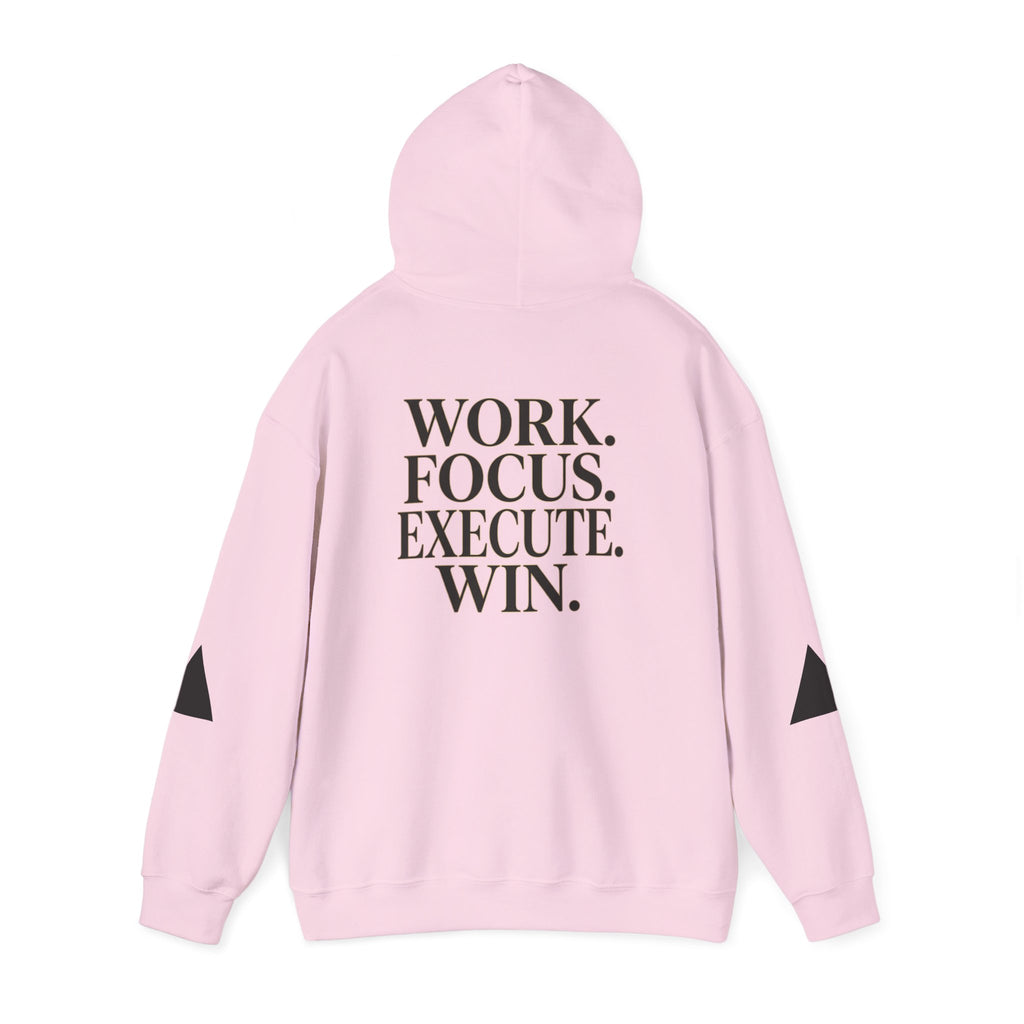 Success Is Earned Hoodie — Work. Focus. Execute. Win. Motivational Pullover