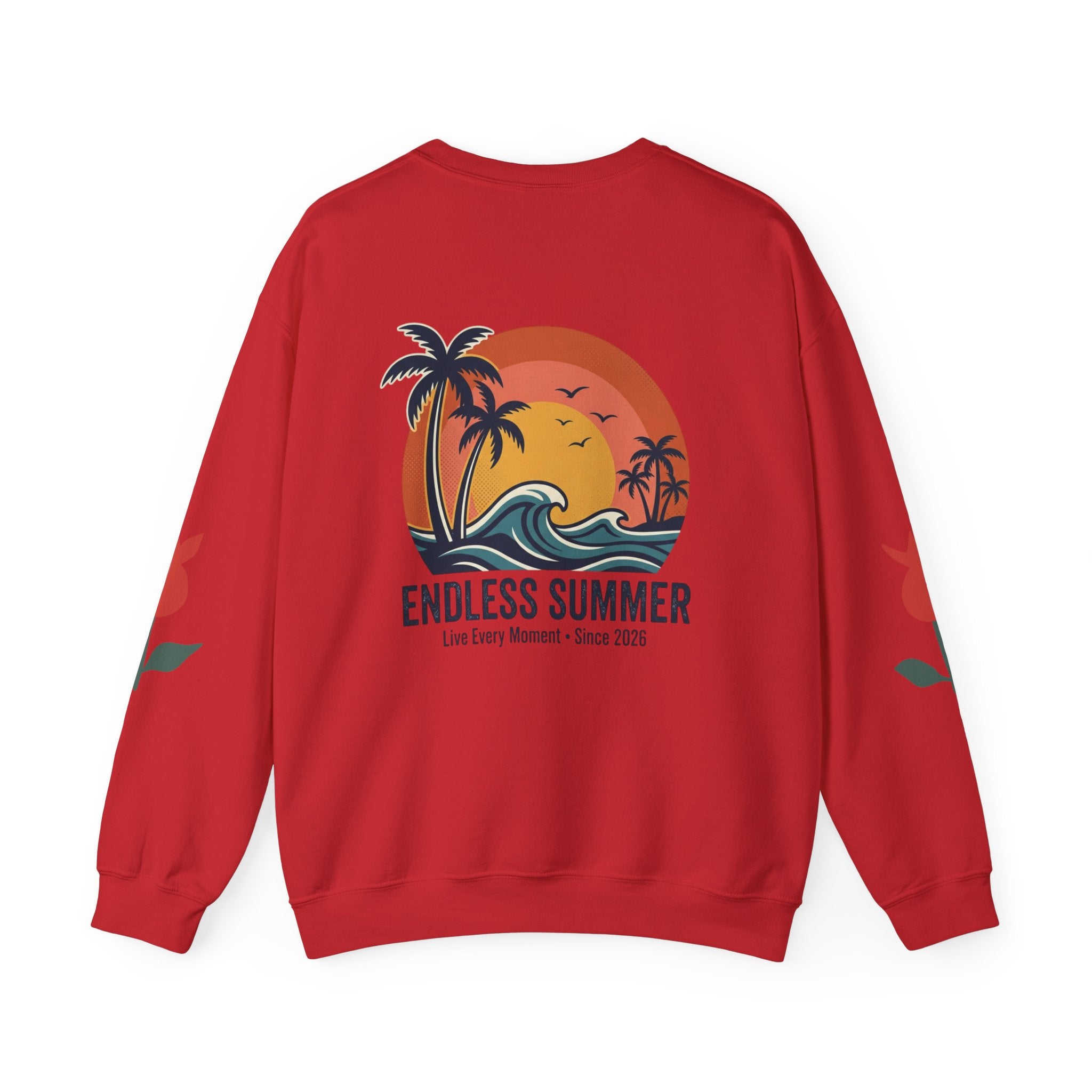 Endless Summer Crewneck Sweatshirt — Vintage Palm Beach Wave Graphic