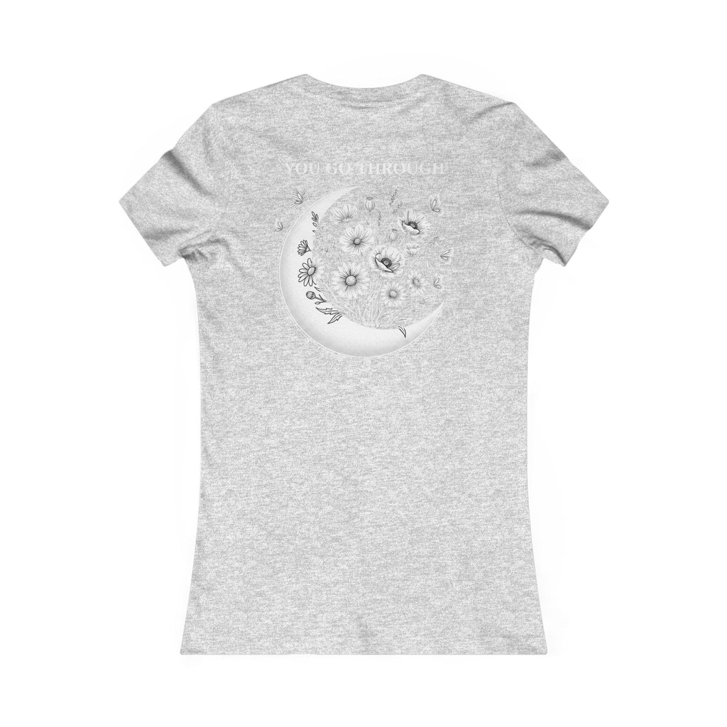 Women's Tee — Floral Moon Graphic Short Sleeve Shirt