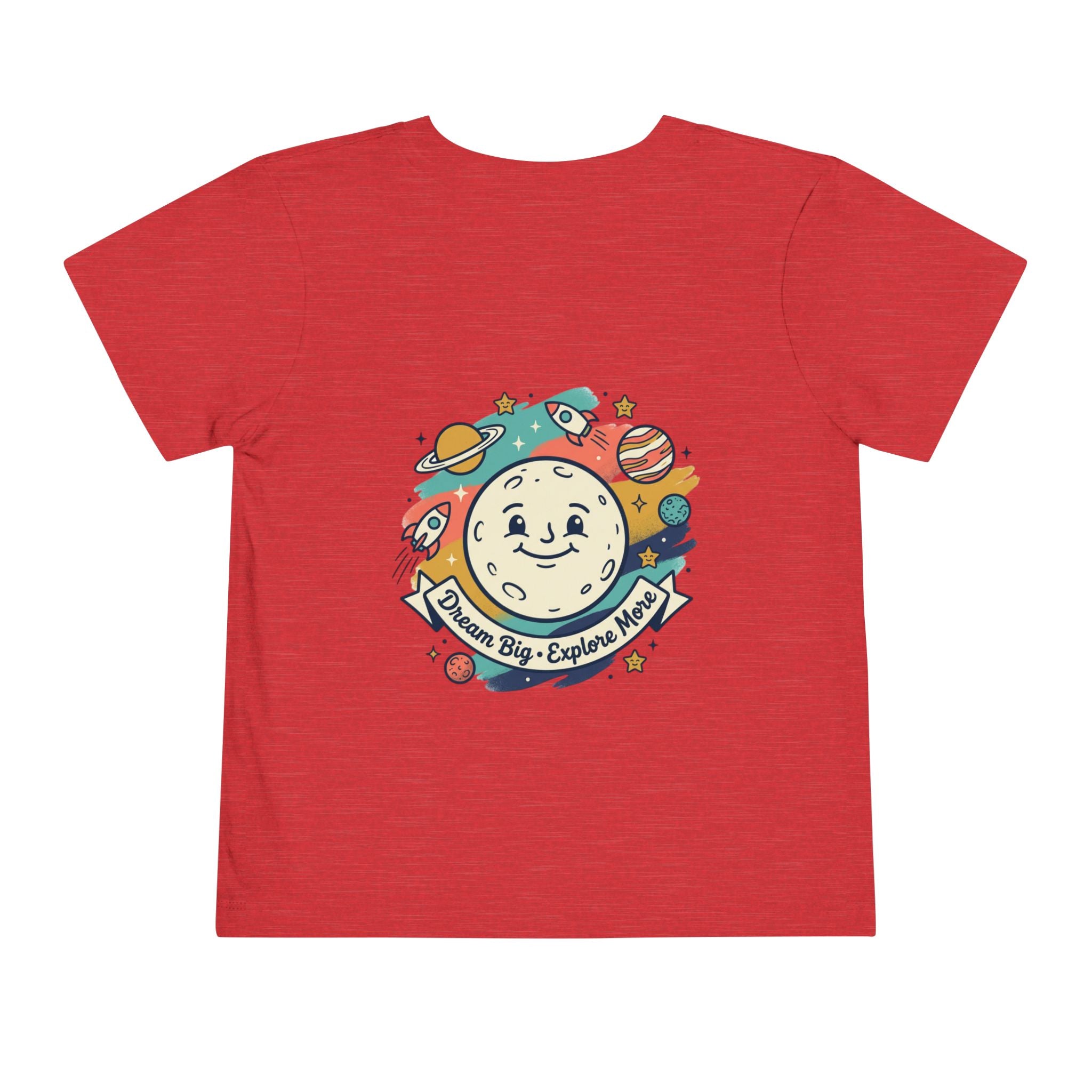 Toddler Tee — 'Dream Big Explore More' Space Bear Rocket Shirt