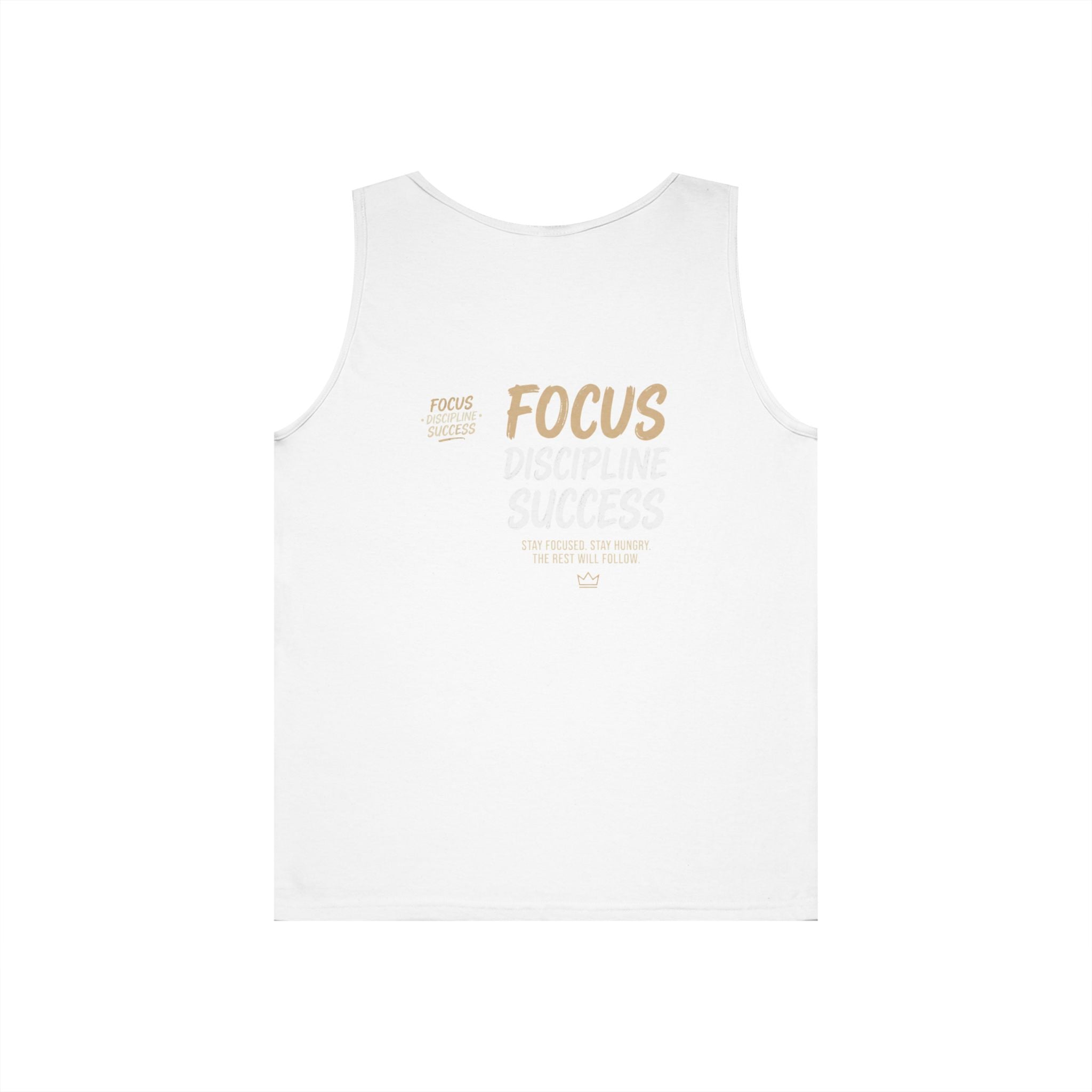 Motivational 'FOCUS Discipline Success' Cotton Tank Top