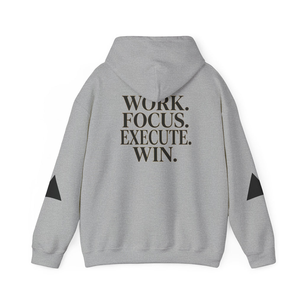 Success Is Earned Hoodie — Work. Focus. Execute. Win. Motivational Pullover