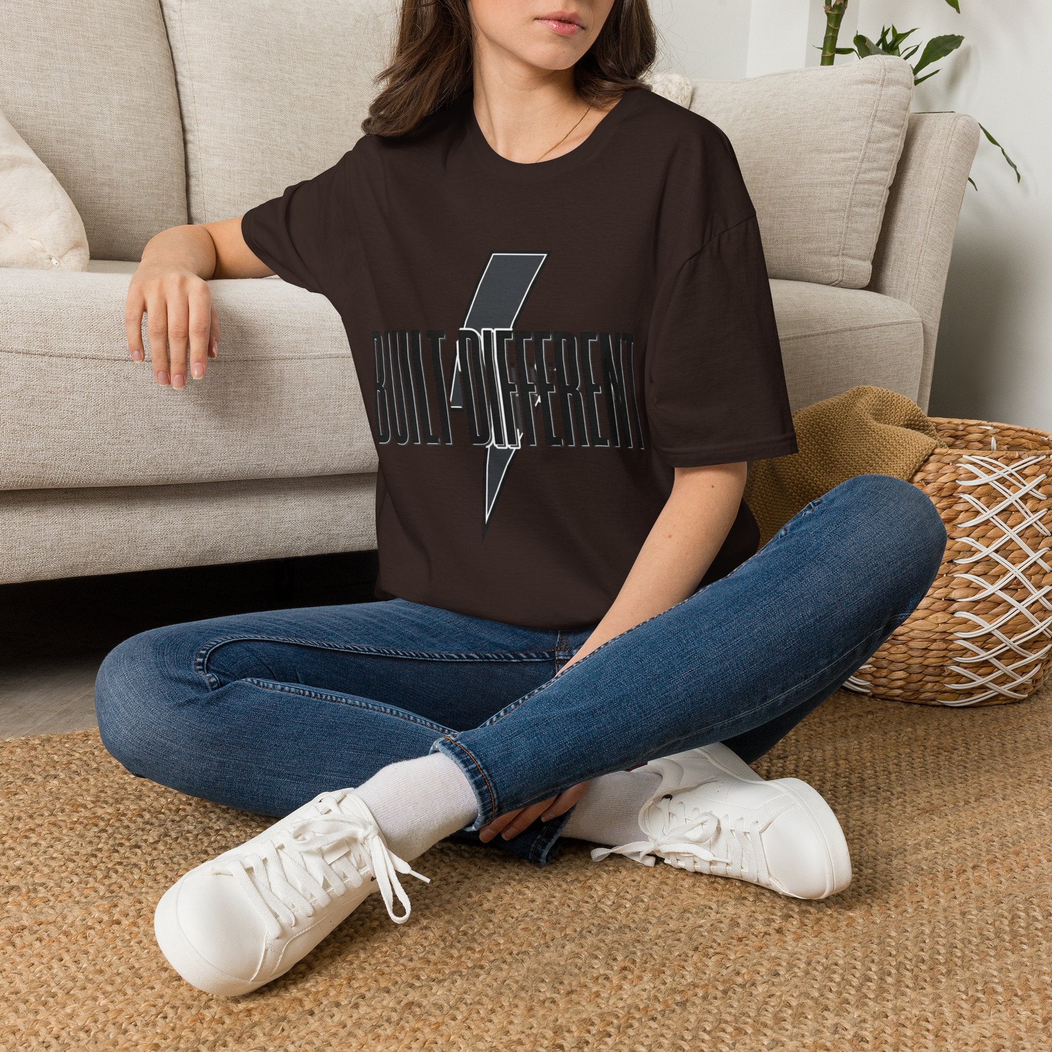 Built Different Lightning Bolt T‑Shirt — Inspirational Graphic Tee