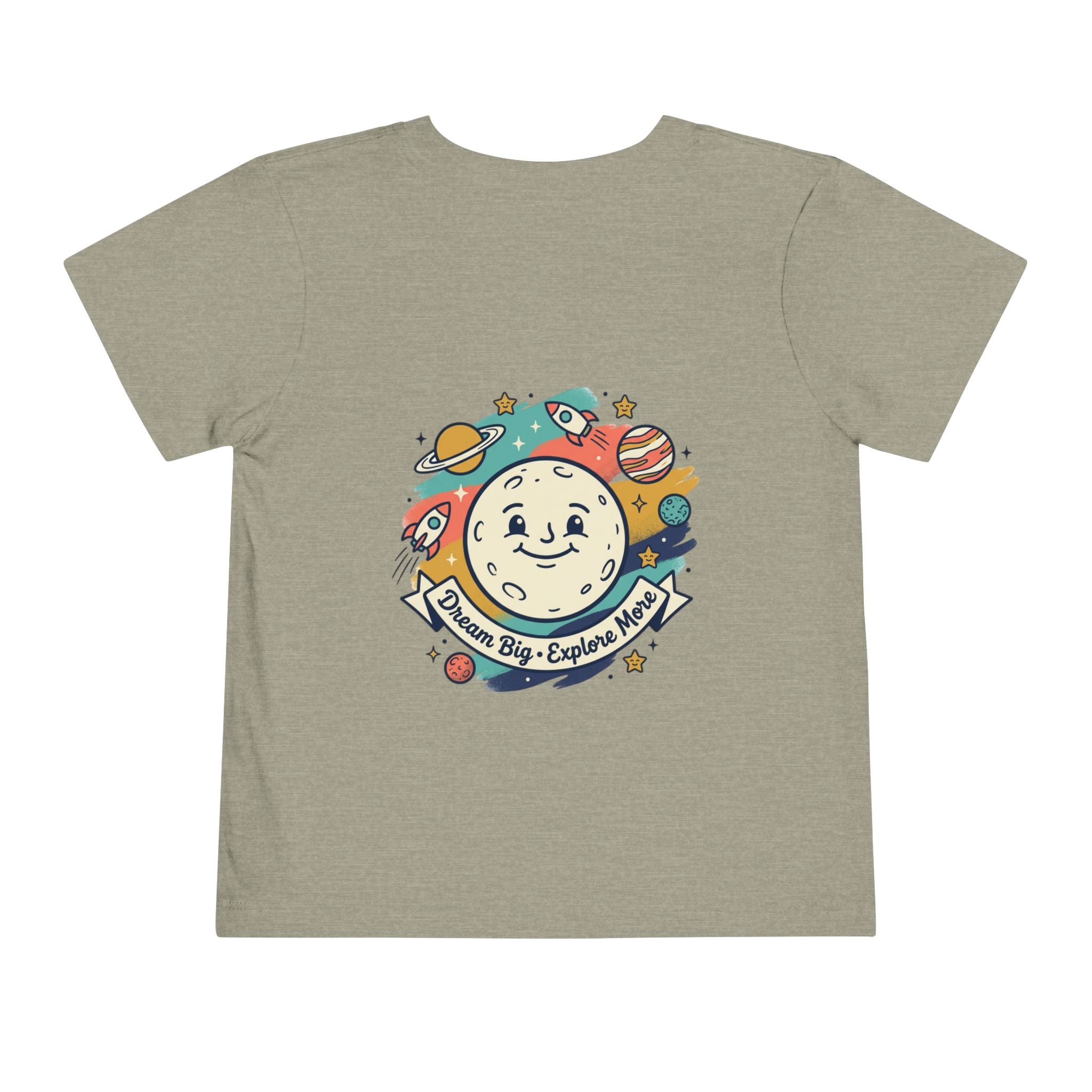 Toddler Tee — 'Dream Big Explore More' Space Bear Rocket Shirt