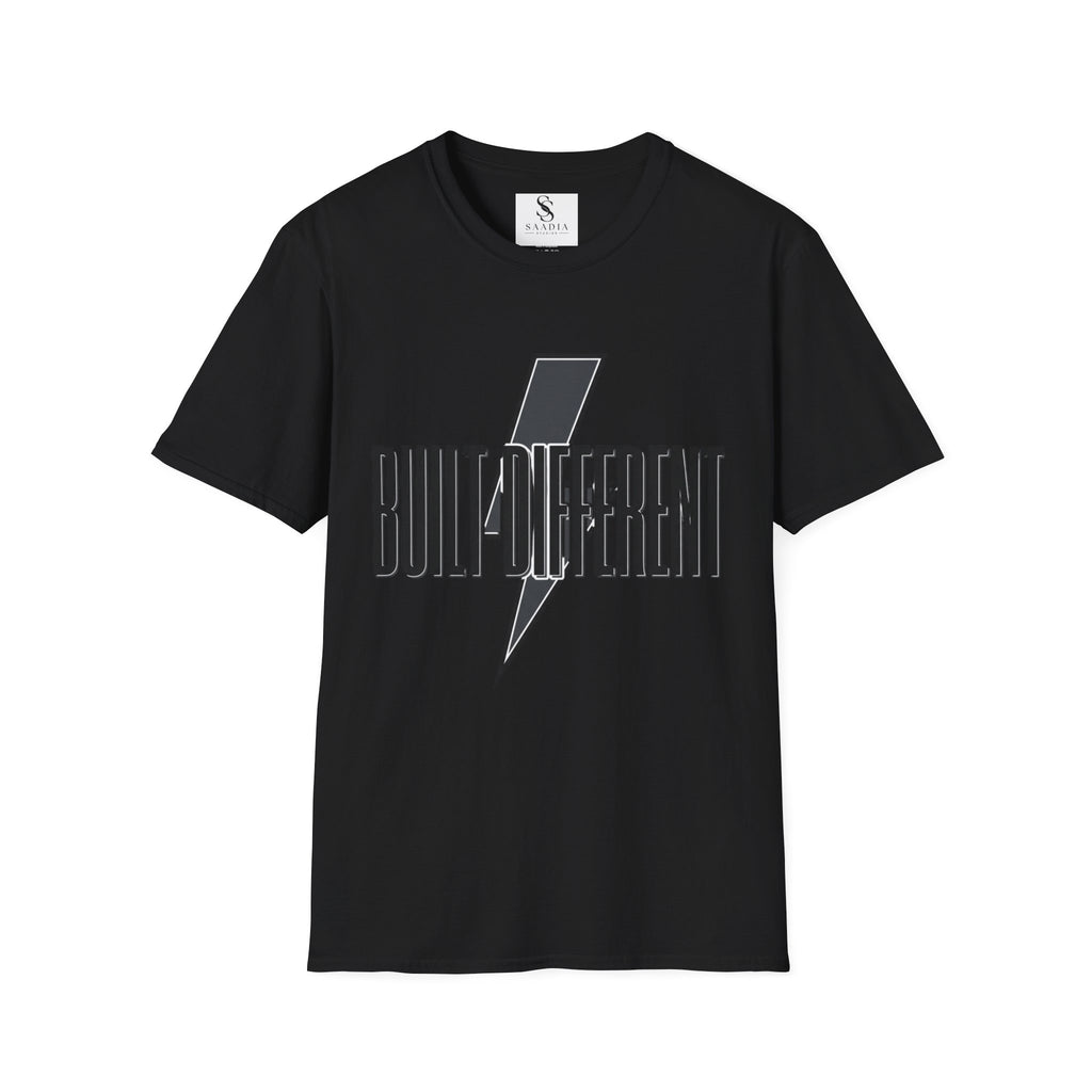 Built Different Lightning Bolt T‑Shirt — Inspirational Graphic Tee
