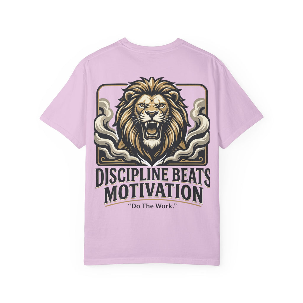 Discipline Beats Motivation Lion T-Shirt