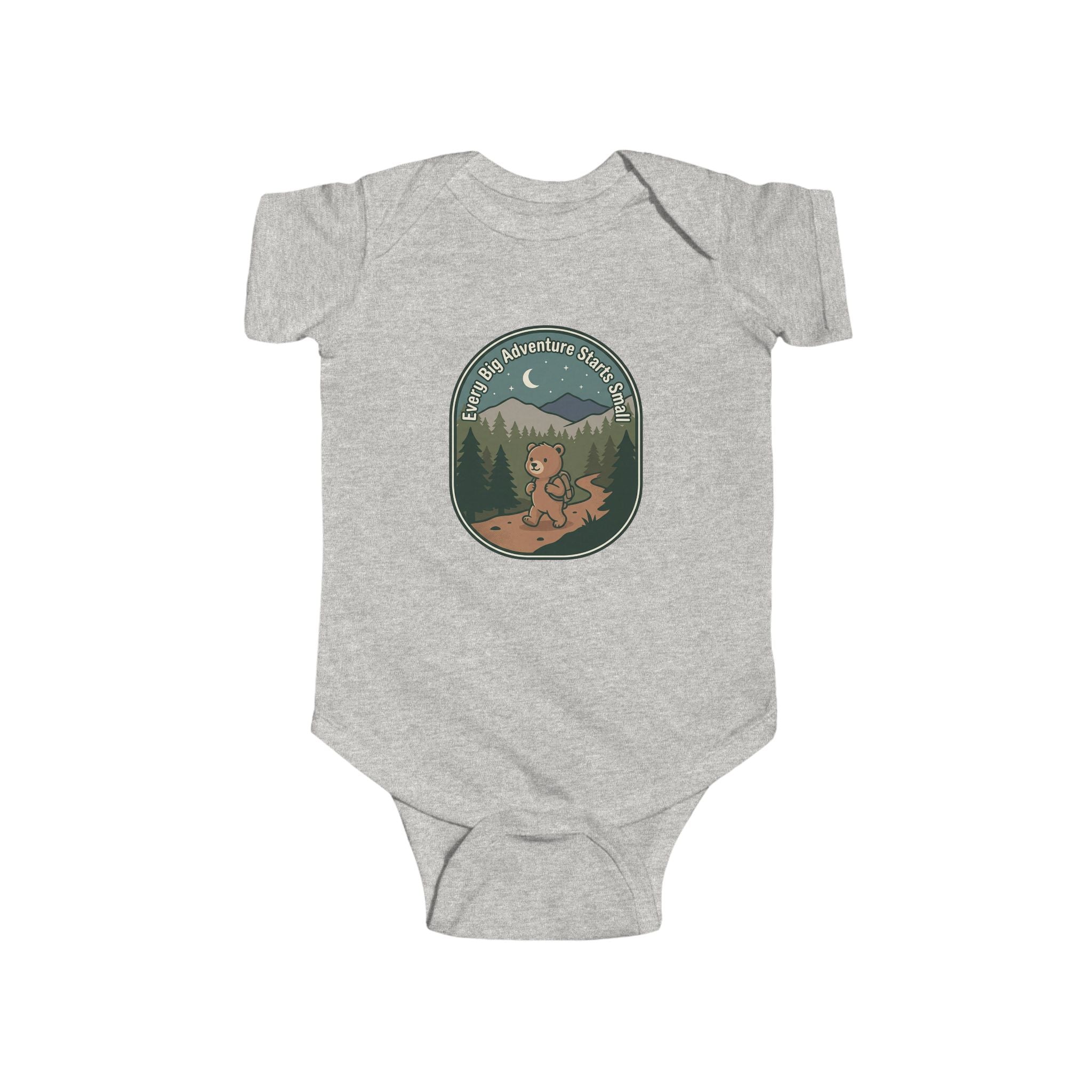 Bear Patch Baby Bodysuit — Cute Woodland Infant One-Piece