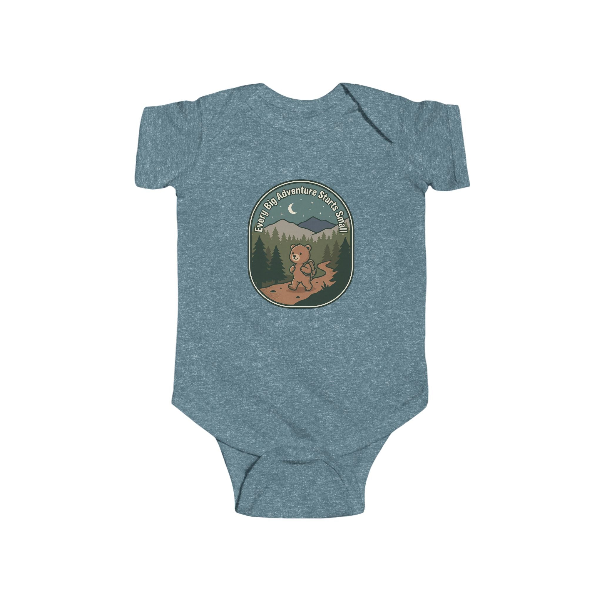 Bear Patch Baby Bodysuit — Cute Woodland Infant One-Piece