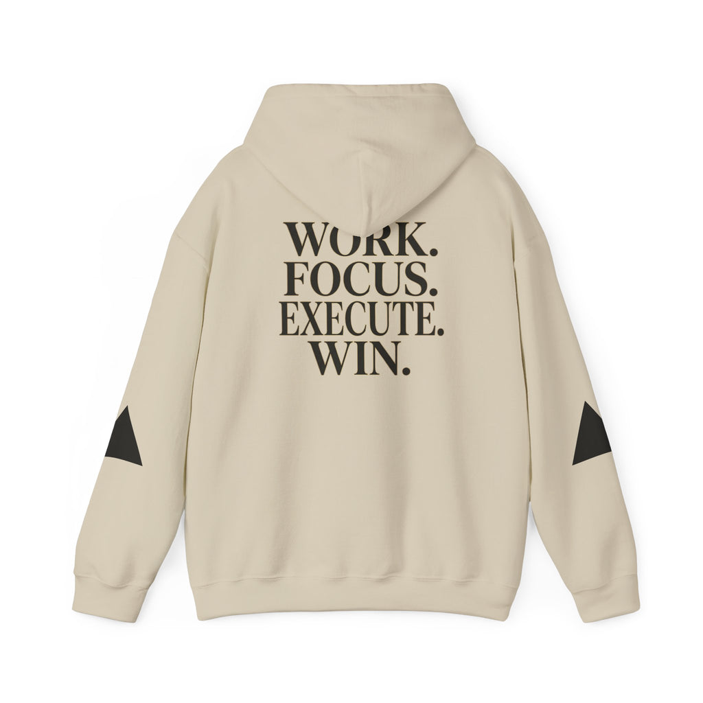 Success Is Earned Hoodie — Work. Focus. Execute. Win. Motivational Pullover